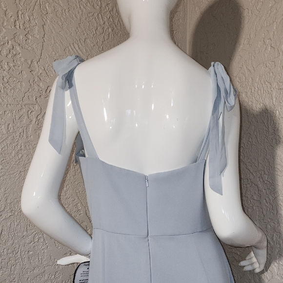 Dessy Collection Off The Shoulder Chiffon A Line Dress - Picture 6 of 8